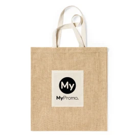 Tote bag | 240g/m2 | Jute body | Front cotton pocket | Max 6kg | Natural tones
