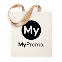 Draagtas | 180gr/m² | 100% katoen | Natuurlijke kurk lange hengsels