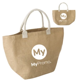 Shopping bag | Jute | Cotton handles | 52x17x33cm | Eco friendly