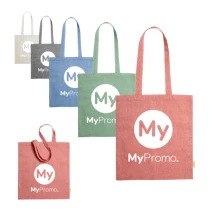 Draagtas | 120gr/m² | 100% gerecycled katoen | Herbruikbaar | Lange hengsels