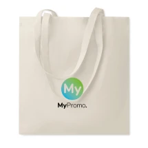 Tote bag | 180g/m2 | Cotton | Certified standard | Long handles | Beige