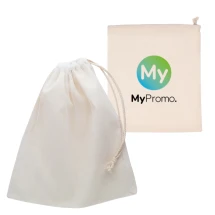 Herbruikbare boodschappentas | Katoen 95g/m² | Polyester net | Sluiting met trekkoord