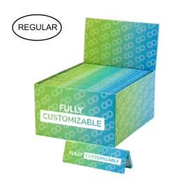Rolling papers display 50pcs | Bleached | King size regular | High quality | Slow burning | MOQ: 200 | 15 weeks delivery time