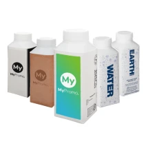 EARTH Water Flasche | Karton | 330 ml | 89% pflanzliches Material