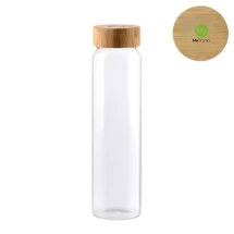 Water bottle | Glass & bamboo | 1L | Suitable for hot and cold drinks
