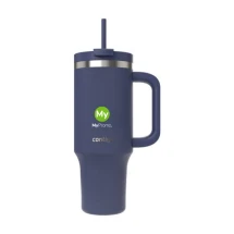 Contigo Thermalock Tumbler | Edelstahl & Kunststoff | 1,2L | Multifunktionaler Kunststoff-Schraubverschluss | Mit Strohhalm