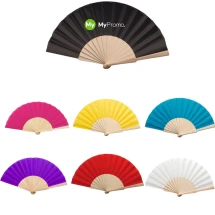 Handwaaier | Hout en polyesterstof | 43 x 23 cm | Goedkoop