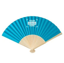 Éventail | Papier & bambou | 36x21 cm | Couleurs vives | Pas cher