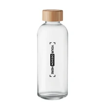 Bottiglia | Vetro | 650 ml | Coperchio in bambù