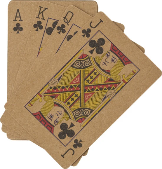 Playing cards | Craft paper 250g/m² | 54 cards | Recycled cardboard box | Full colour | brown