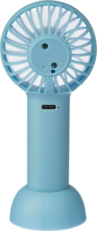 Electric fan | PP & ABS | 600mAh | Type-C charging port | 3 speed modes | light blue