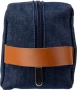 Toilettas | Denim & PU | Kort handvat