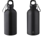 Waterfles | Gerecycled roestvrij staal & PP | 400ml | Met aluminium karabijnhaak | Duurzaam