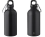 Waterfles | Gerecycled roestvrij staal & PP | 400ml | Met aluminium karabijnhaak | Duurzaam