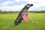 Golf towel | rPET | 31.5x31.5cm | With golf ball pouch & metal hook | Machine washable