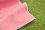 Golf towel | rPET | 31.5x31.5cm | With golf ball pouch & metal hook | Machine washable
