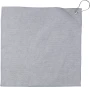 Golf towel | rPET | 31.5x31.5cm | With golf ball pouch & metal hook | Machine washable