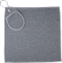 Golf towel | rPET | 31.5x31.5cm | With golf ball pouch & metal hook | Machine washable