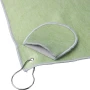 Golf towel | rPET | 31.5x31.5cm | With golf ball pouch & metal hook | Machine washable