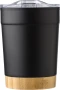 Reisbeker | Roestvrij staal | 300ml | Met bamboe bodem