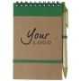 A6 spiral notebook | 70 pages | Recycled cardboard | Matching elastic and pen