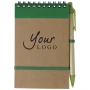 A6 spiral notebook | 70 pages | Recycled cardboard | Matching elastic and pen
