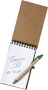 A6 spiral notebook | 70 pages | Recycled cardboard | Matching elastic and pen