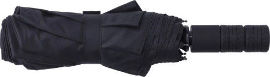 Automatic umbrella | rPET | 59,5x98,0 cm | Open and close button | Recycled car tires handle | black