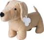 Plush toy dog | Polyester | With embroidered eyes | Printing on tag