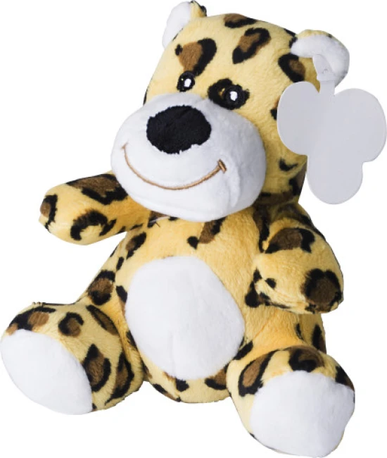 Plush toy leopard | Polyester & polypropylene | With embroidered eyes | Printing on tag | custom;multicolour
