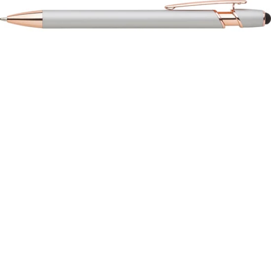 Balpen | Aluminium | Blauwe inkt | Rubberen punt | zwart