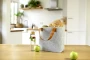 Shopping bag | Felt & RPET | 42,0 x 10,0 x 30,0 cm | With PU handles