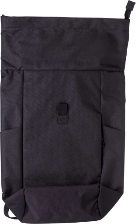 Rolltop backpack | 600D polyester | 25 x 14 x 45 cm | Computer backpack | black