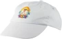 Casquette | Sergé de coton | 5 panneaux | Fermeture plastique ajustable | Impression en quadrichromie