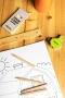 Coloured pencils | Carboard & Lime tree | Set of 6 | Recyclable box