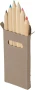 Coloured pencils | Carboard & Lime tree | Set of 6 | Recyclable box