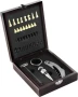 4-pieces wine set | Stainless steel | Incl. a chest game