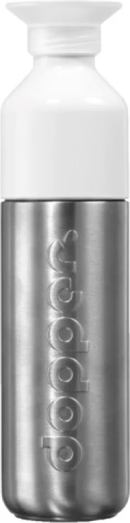 Gourde Dopper Steel | Acier inoxydable | 490 ml | Durable | argenté;blanc