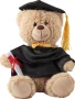 Ours en peluche de remise de diplômes | Polyester | 13x13x20 cm