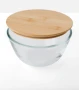 Schüssel | Borosilikatglas | ø16.8 cm | Mit Bambusdeckel | Umweltfreundlich
