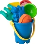 Beach bucket | Recycled PP | 15x5.5x8.5cm | Incl. tools | Eco-proof