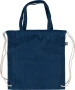Kordelzugbeutel | Recycelter Denim | 40 x 38cm | Lange Henkel | Nachhaltig