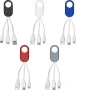 Charger cable set | ABS | Three plugs | 5,5cm