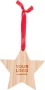 Decorazione natalizia | Legno | Con nastro rosso | A forma di stella