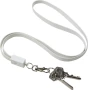 2-in-1-Schlüsselband | Metall und PVC | Ladekabel-Set
