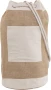 Jute duffel bag with metal eyelets