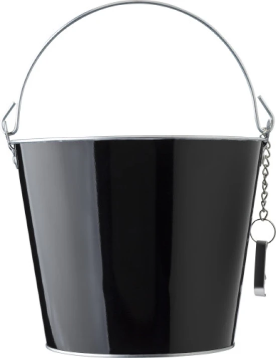 IJs emmer | IJzer & aluminium | 6L | Met flesopener | zwart