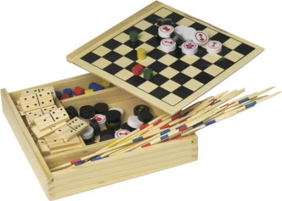 5 in 1 game set | Loega | Wood | brown