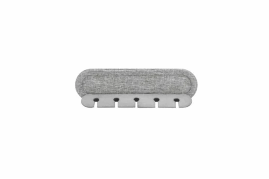 BrandCharger cable holder | rPET | 5 slots | Compatible with all charging cords | Adhesive-backed | grey