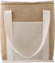 Cooler bag | Jute & aluminium foil | 21x16x23cm | Interior and front pockets
